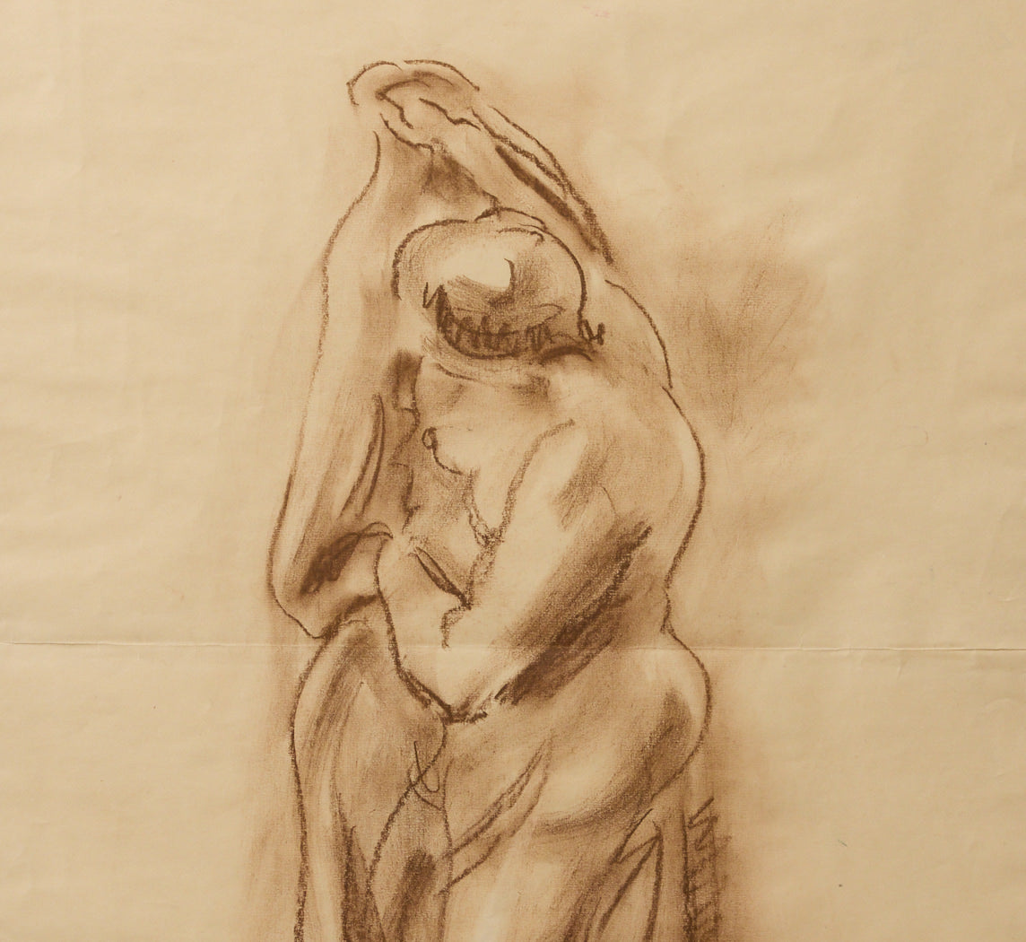 1920S VIENNESE EXPRESSIONIST NUDE STUDY BY GEORG MERKEL (1881 - 1976)