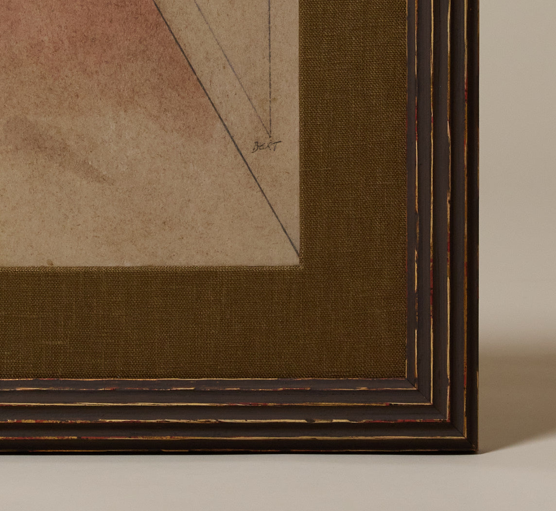 1930S AMERICAN ABSTRACT GEOMETRIC COMPOSITION IN GOUACHE
