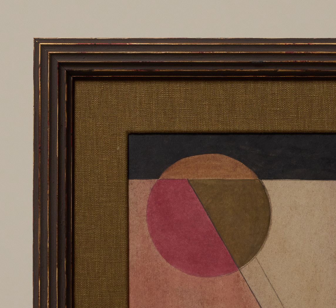 1930S AMERICAN ABSTRACT GEOMETRIC COMPOSITION IN GOUACHE