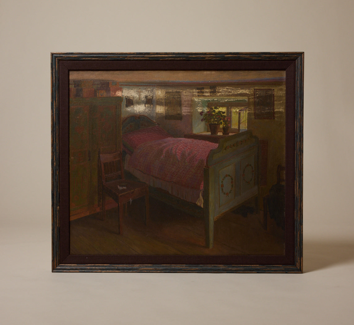 1930S EUROPEAN REALIST BEDROOM INTERIOR