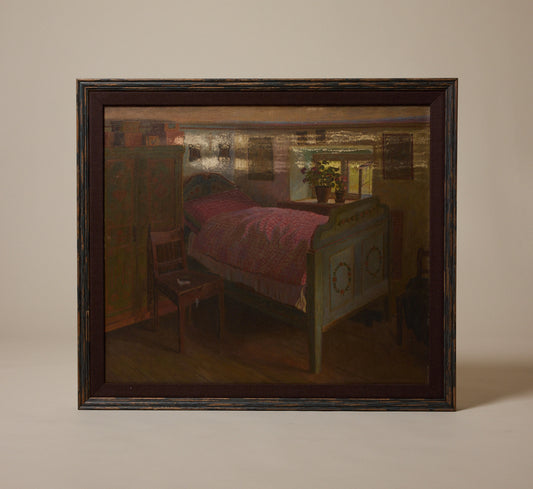 1930S EUROPEAN REALIST BEDROOM INTERIOR
