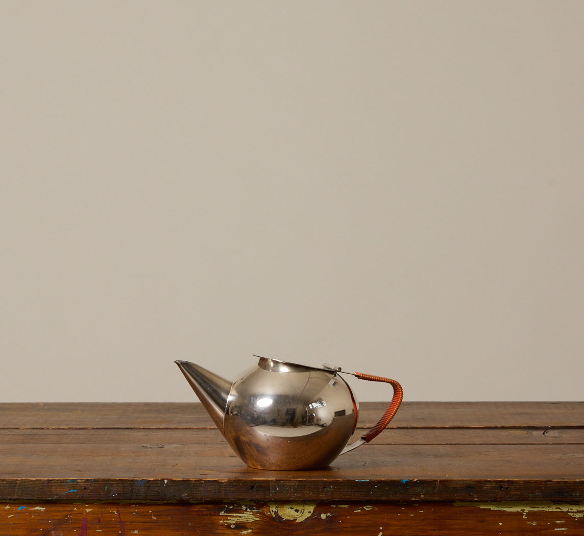 1950S BAUHAUS SILVER PLATED TEAPOT