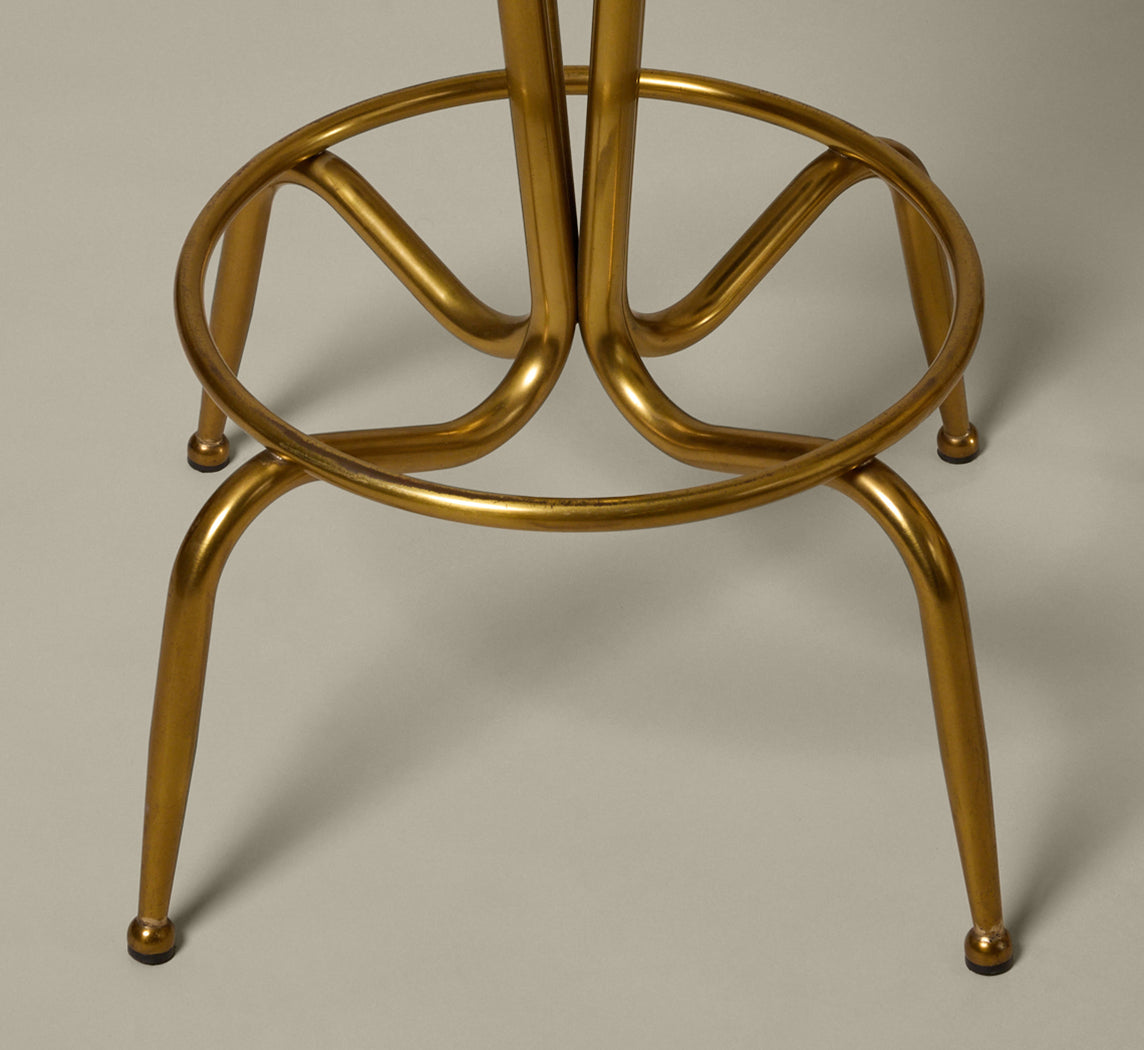 PAIR OF 1960S ITALIAN BRASS BAR STOOLS