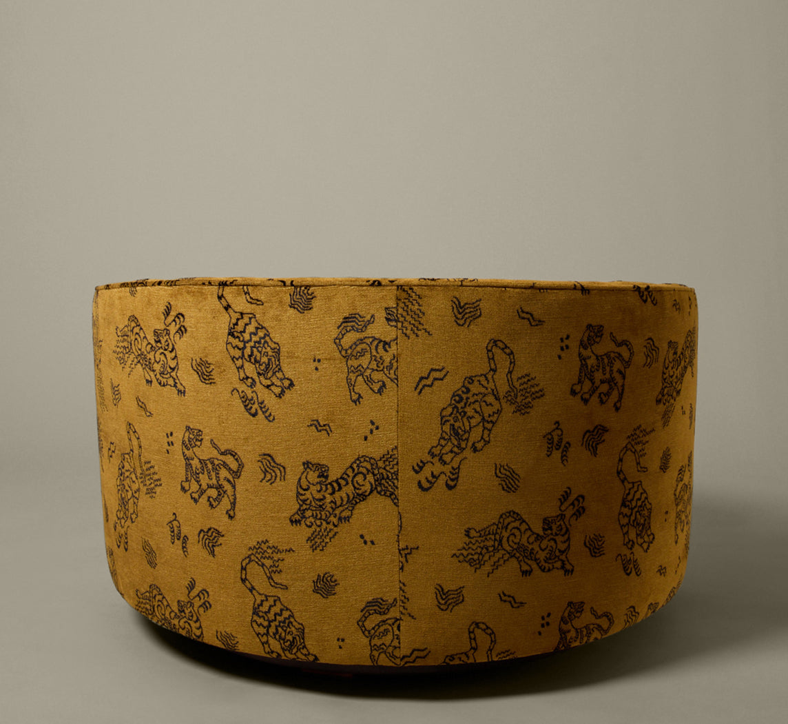 OVERSIZED ADRIAN PEARSALL SWIVEL LOUNGE CHAIR IN KINABALU VELVET