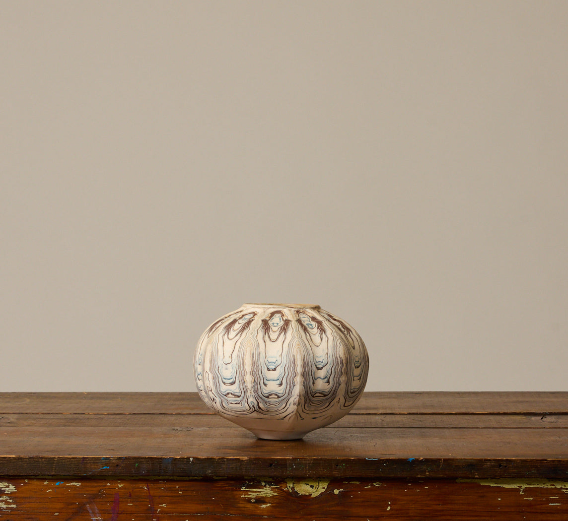 STUDIO ART MARBLED NERIKOMI VASE
