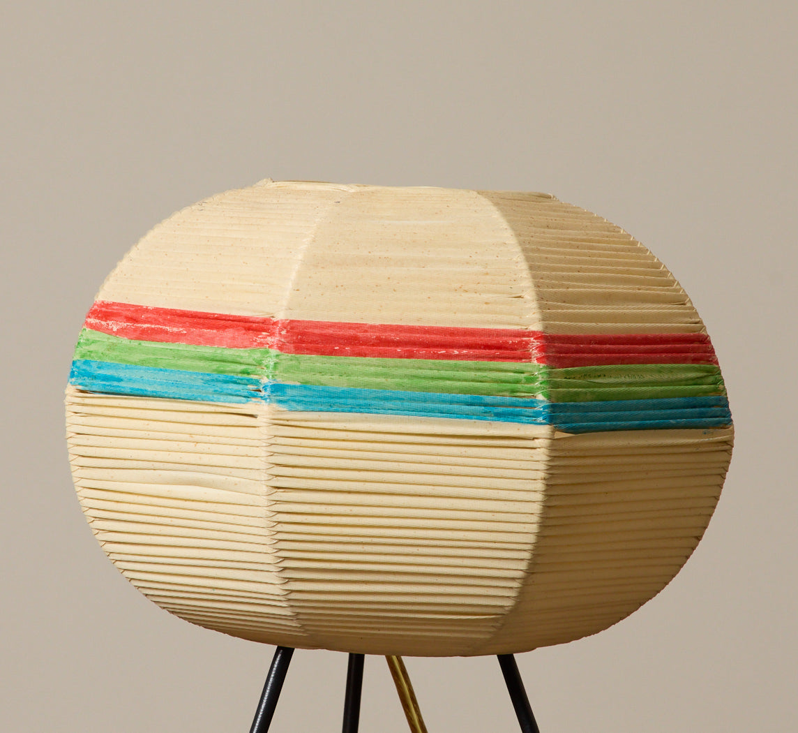 1950S ITALIAN RAFFIA TRIPOD TABLE LAMP