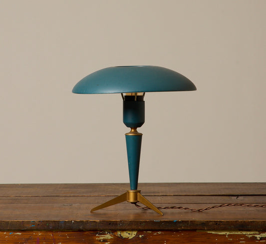 1950S GREEN TRIPOD LAMP BY LUIS KALFF