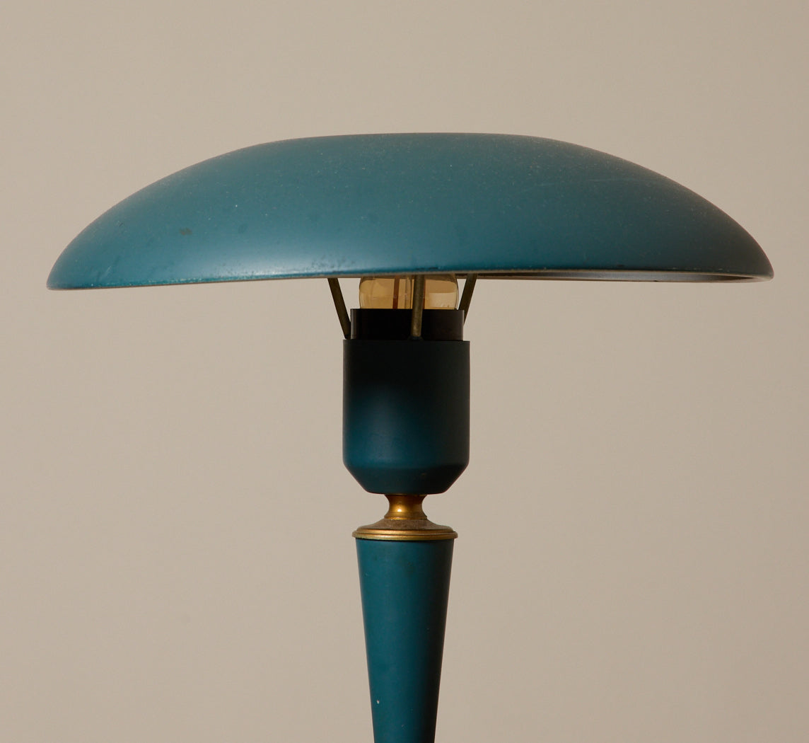 1950S GREEN TRIPOD LAMP BY LUIS KALFF