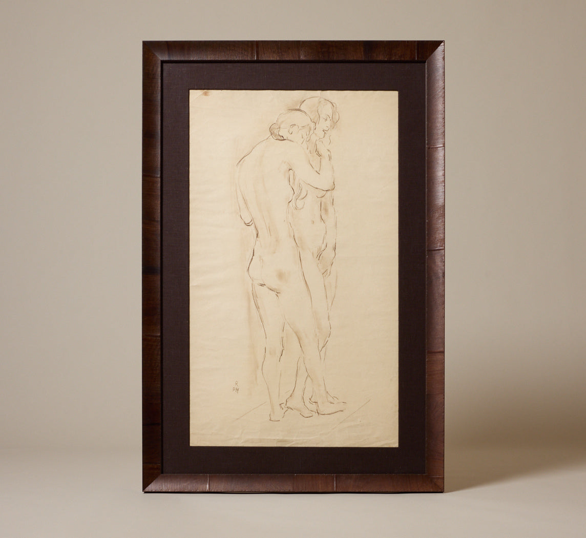 NUDE FIGURE DRAWING BY ROBERT PHILIPPI (1877-1959), C. 1925
