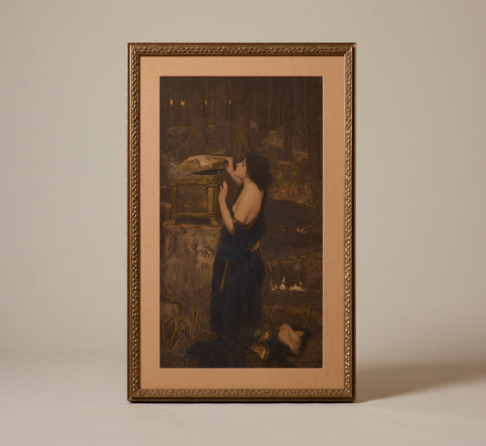"PANDORA" PRINT AFTER JOHN WILLIAM WATERHOUSE  (1849–1917)