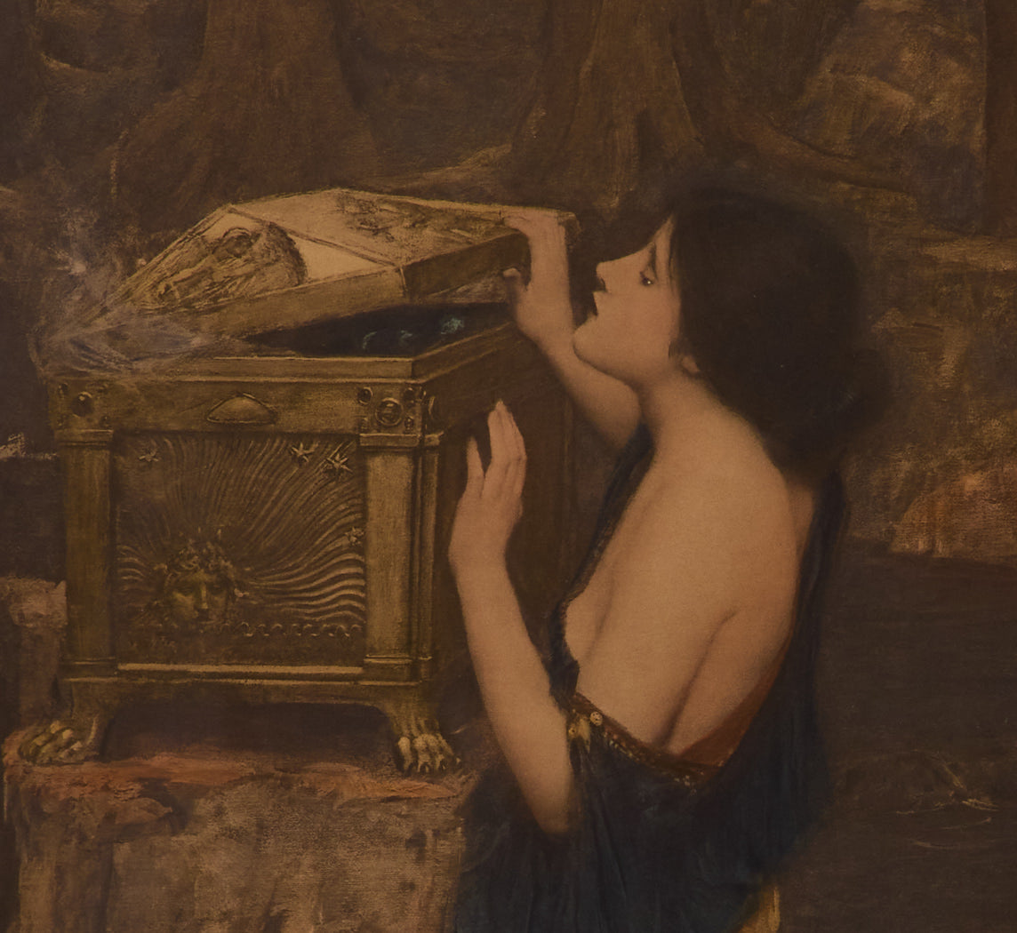 "PANDORA" PRINT AFTER JOHN WILLIAM WATERHOUSE  (1849–1917)