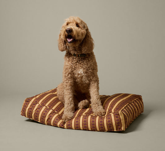 PIERCE & WARD DOG BED IN ROSE STRIPE (MULTIPLE SIZES)