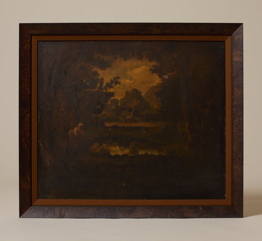 19TH CENTURY ENGLISH SCHOOL HAYMAKER LANDSCAPE