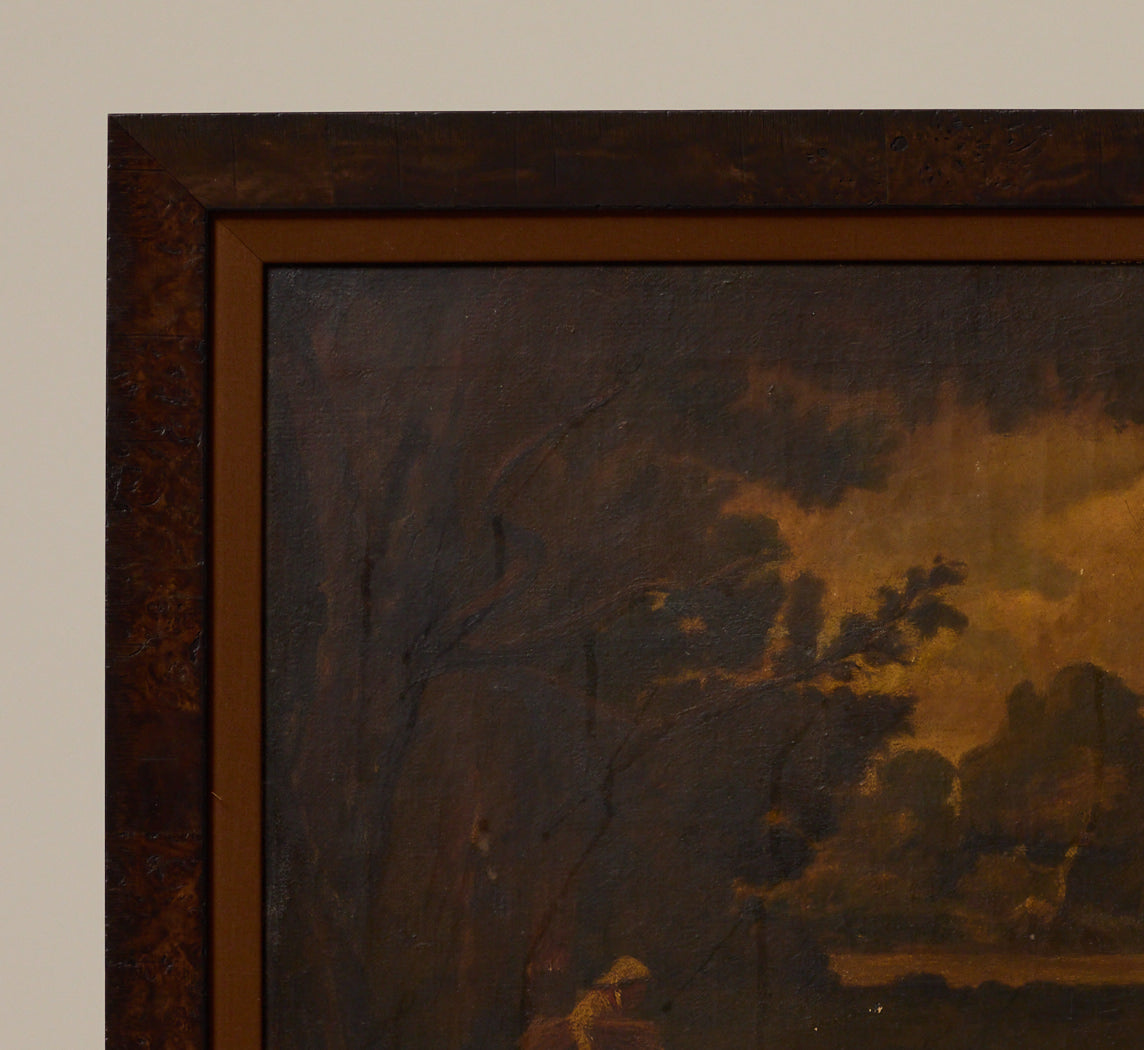 19TH CENTURY ENGLISH SCHOOL HAYMAKER LANDSCAPE