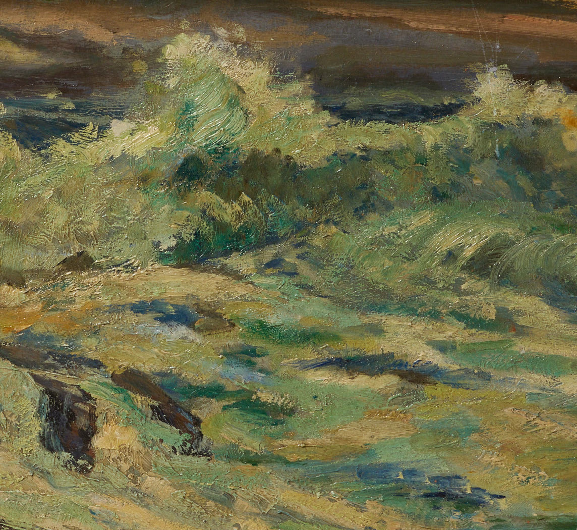 EARLY 20TH CENTURY AUSTRIAN IMPRESSIONIST OCEAN LANDSCAPE BY FRANZ ARTHUR BISCHOFF (1864-1929)