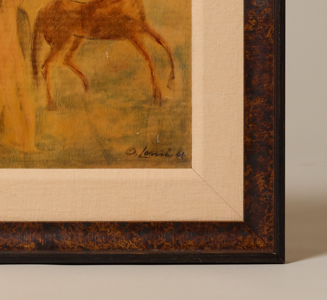 1960S EXPRESSIONIST GOLDEN HOUR HORSEBACK SCENE