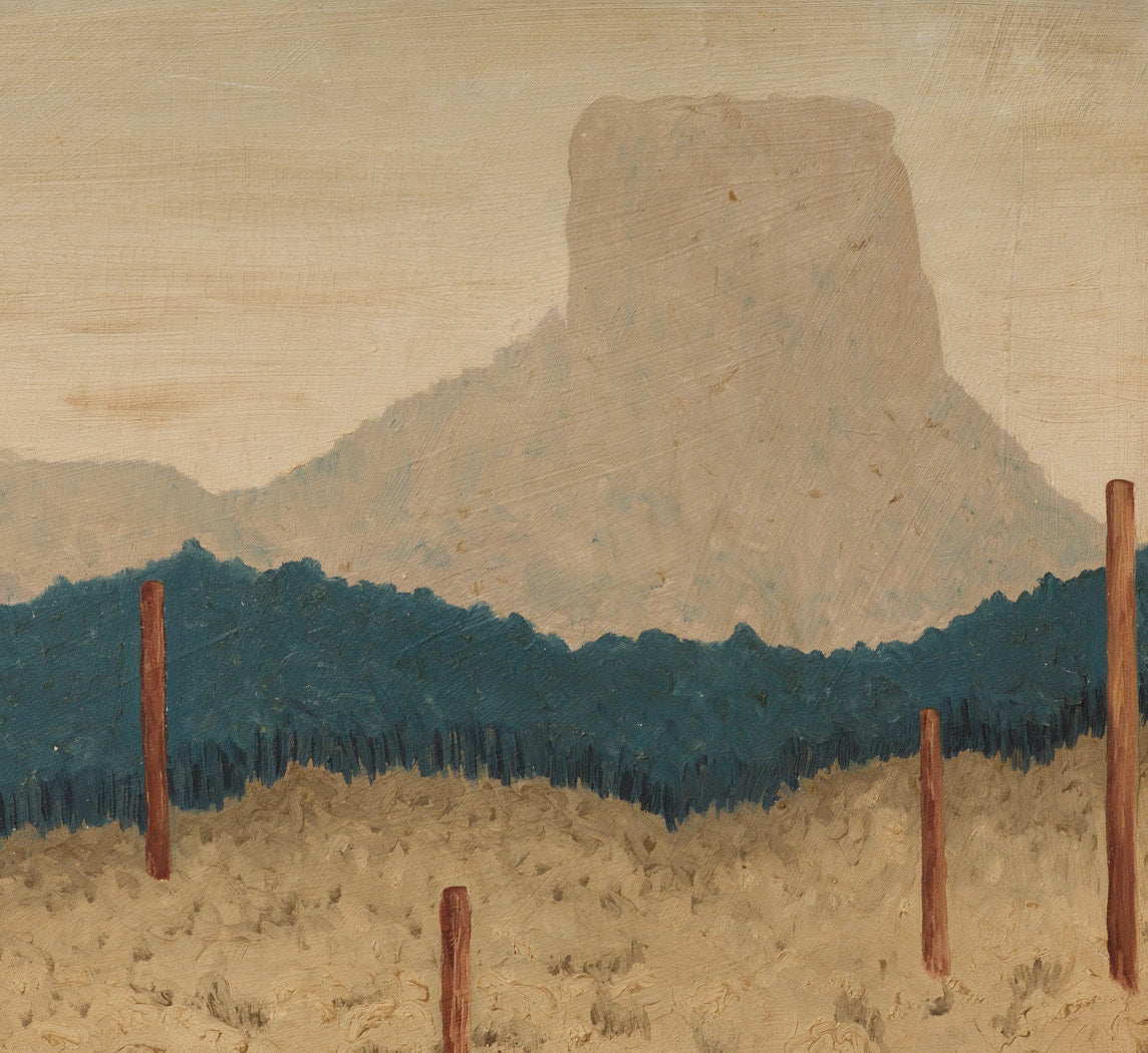 VINTAGE MODERNIST "DEVIL'S TOWER" LANDSCAPE