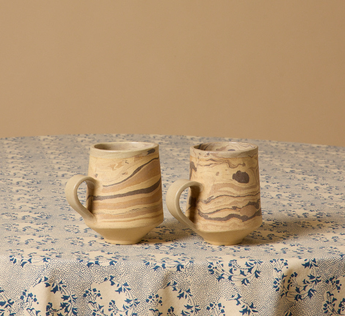 MARBLED STONEWARE MUG