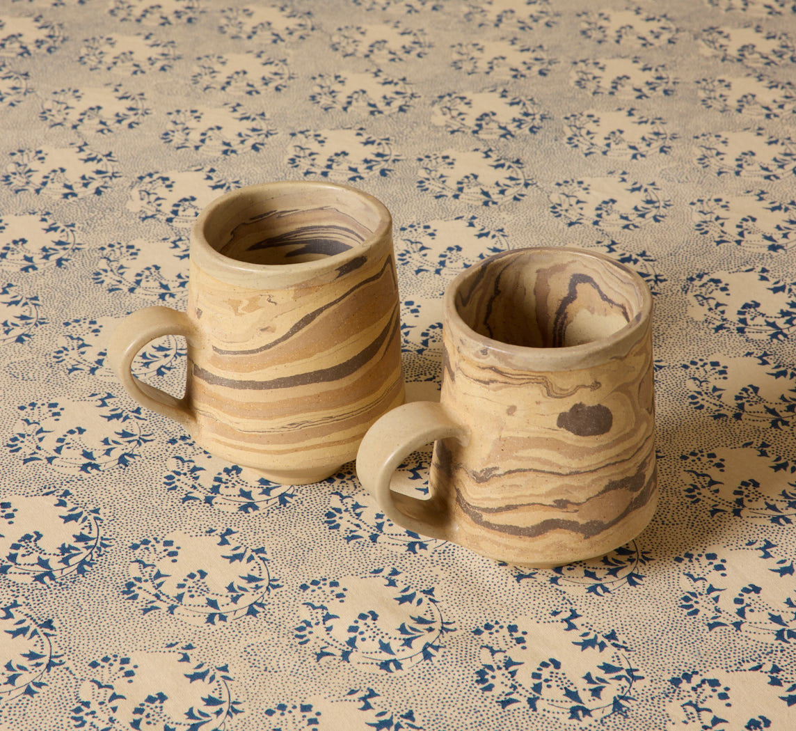 MARBLED STONEWARE MUG