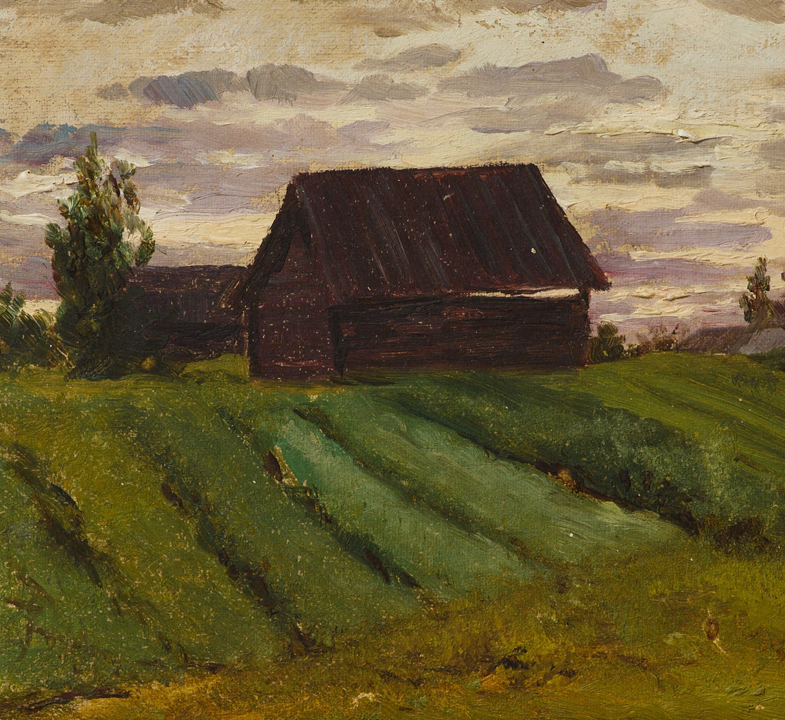EARLY 20TH CENTURY UKRAINIAN VILLAGE LANDSCAPE