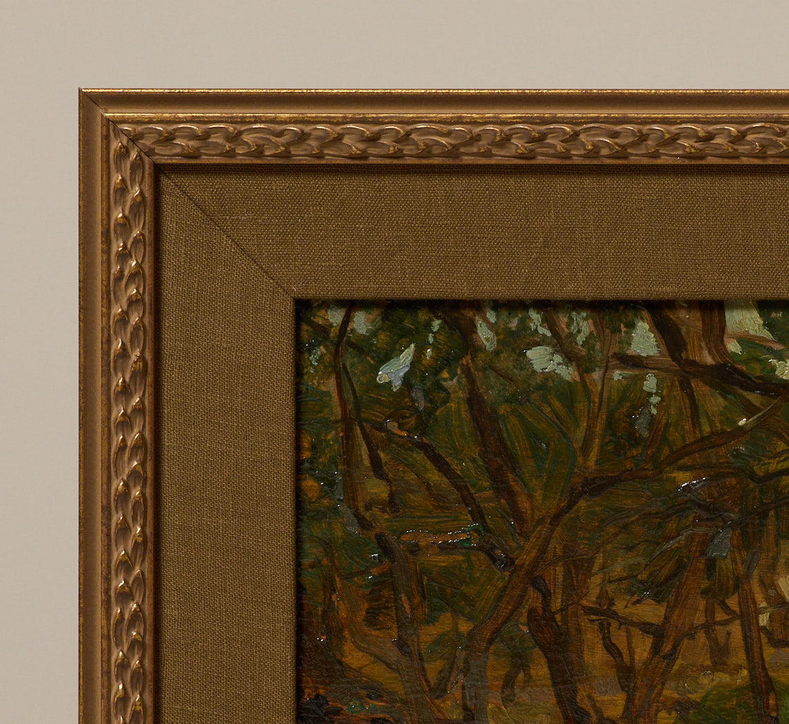 1920S ITALIAN BORDIGHERA OLIVE TREE LANDSCAPE