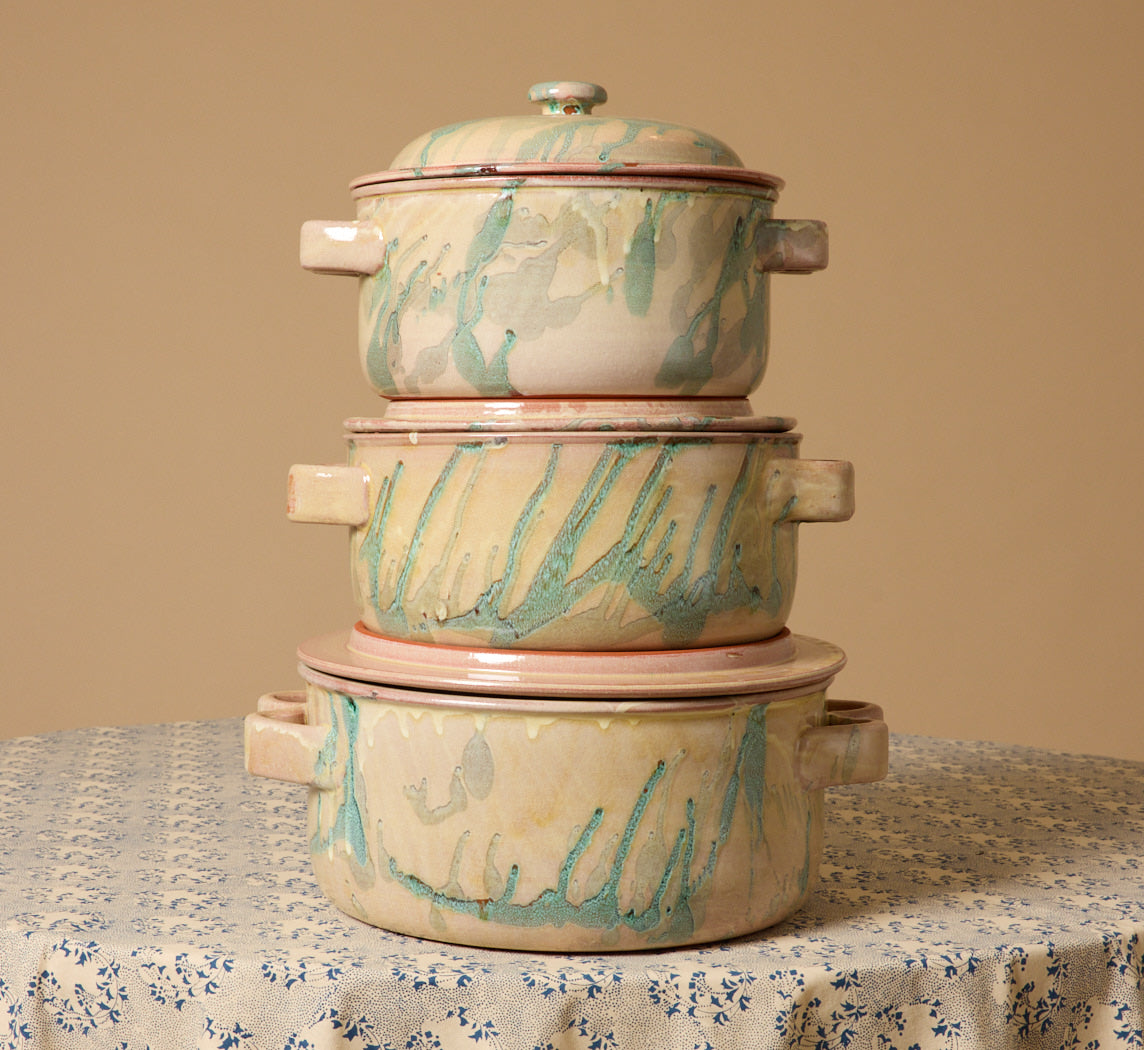 CASSEROLE DISH BY IL BUCO VITA IN ETRUSCA VERDE