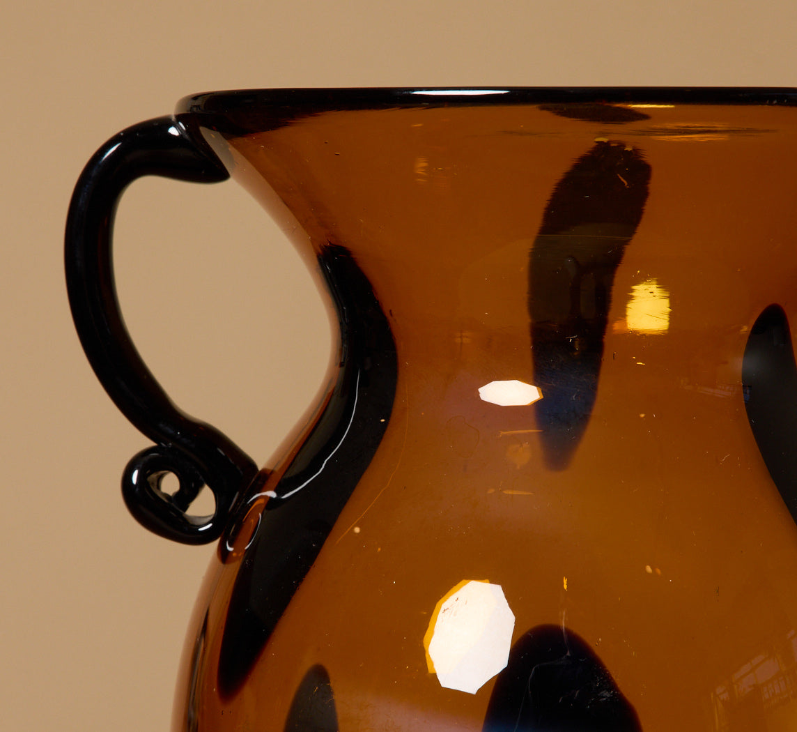 VINTAGE SPOTTED MURANO GLASS AMPHORA VASE