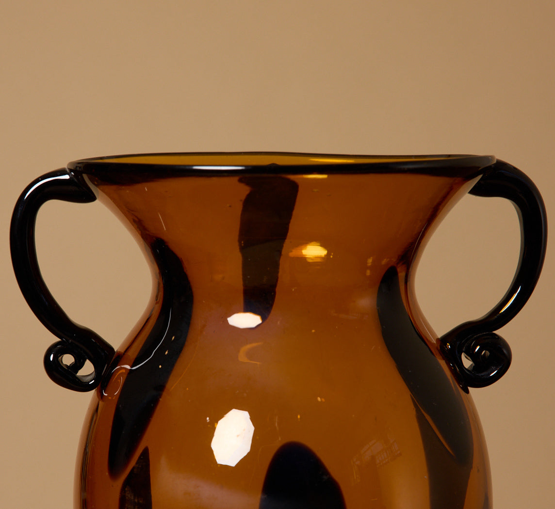 VINTAGE SPOTTED MURANO GLASS AMPHORA VASE