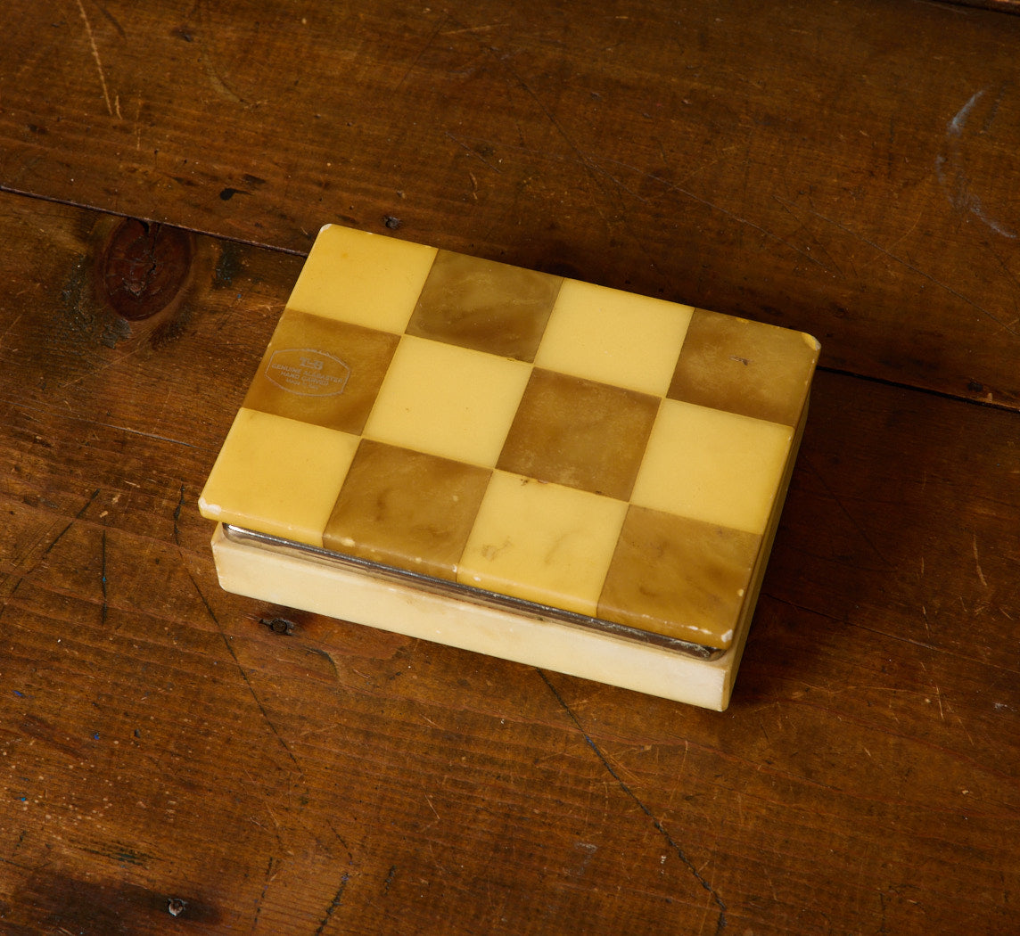 VINTAGE ITALIAN ALABASTER TRINKET BOX