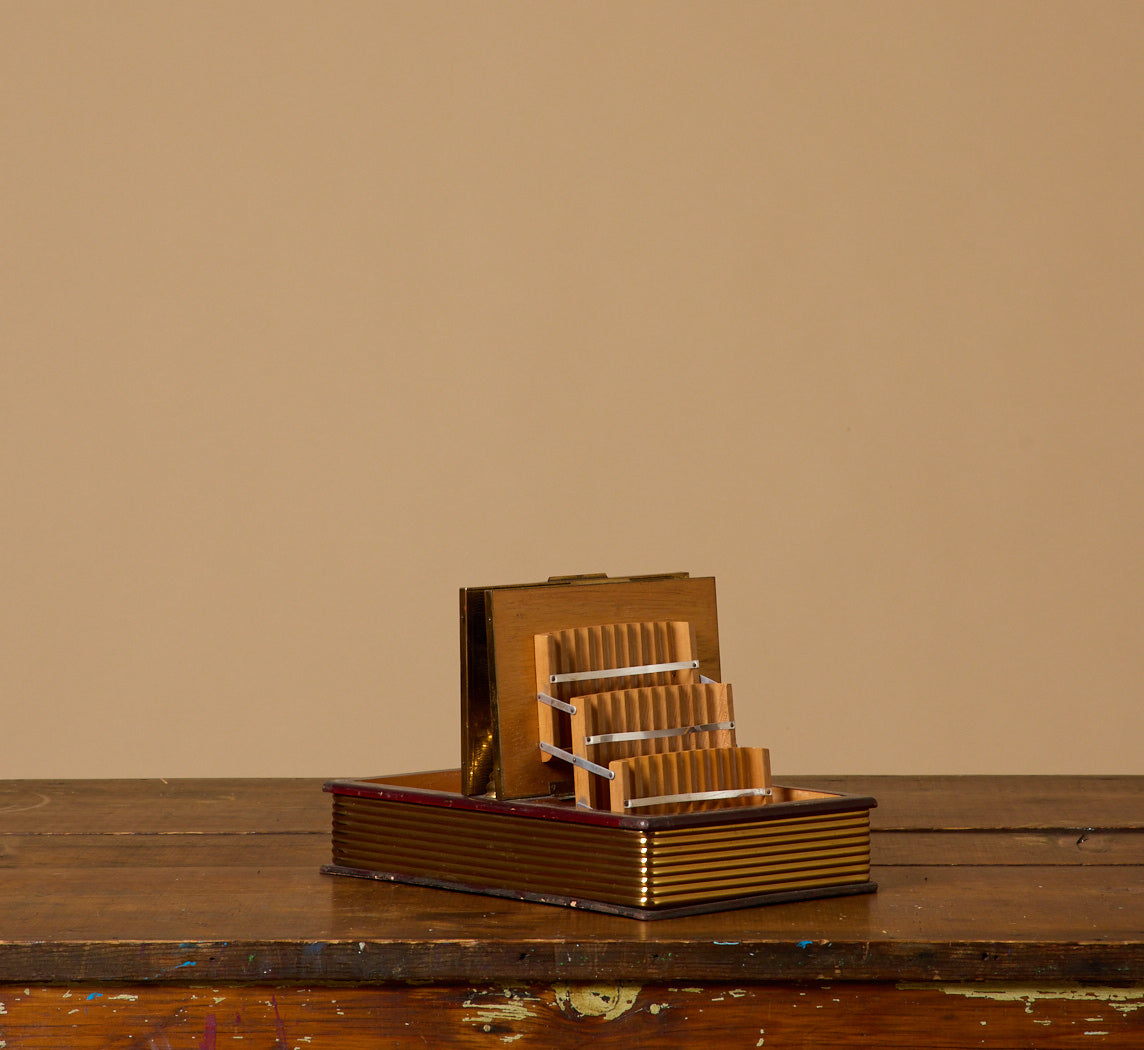 1950S ITALIAN BRASS CIGARETTE BOX