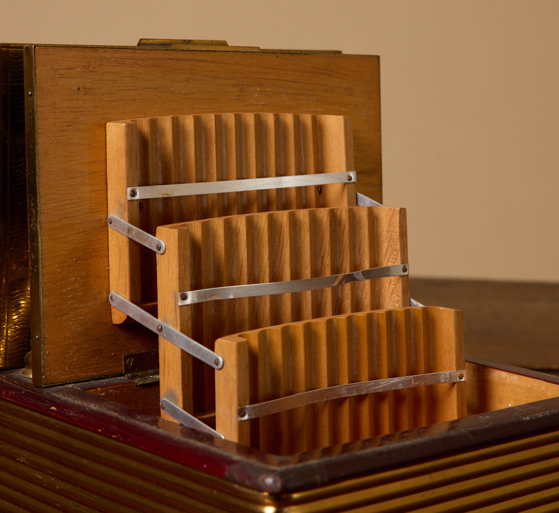 1950S ITALIAN BRASS CIGARETTE BOX