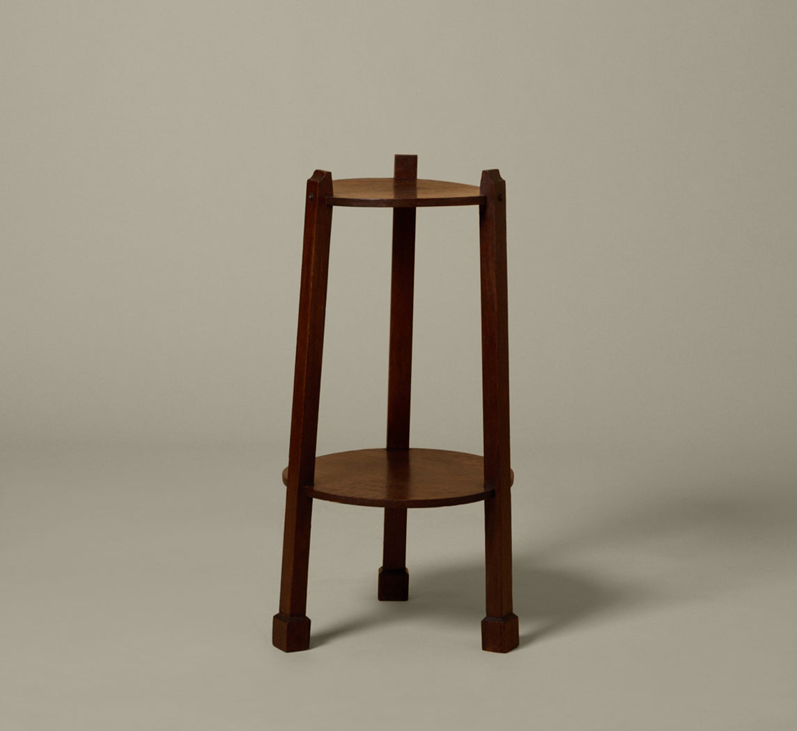 1920S DUTCH ART DECO OAK SIDE TABLE