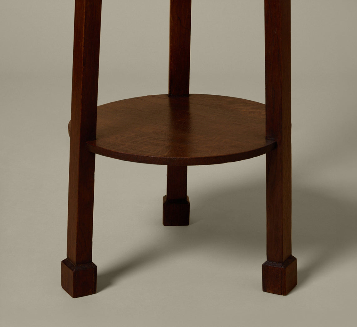 1920S DUTCH ART DECO OAK SIDE TABLE