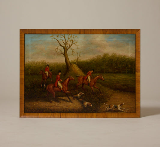 20TH CENTURY BRITISH SCHOOL FOX HUNTING SCENE