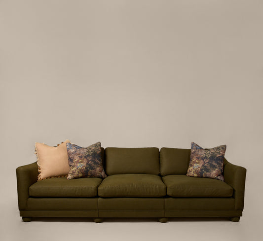 PIERCE & WARD SATURDAY SOFA IN BLANKET GREEN LINEN
