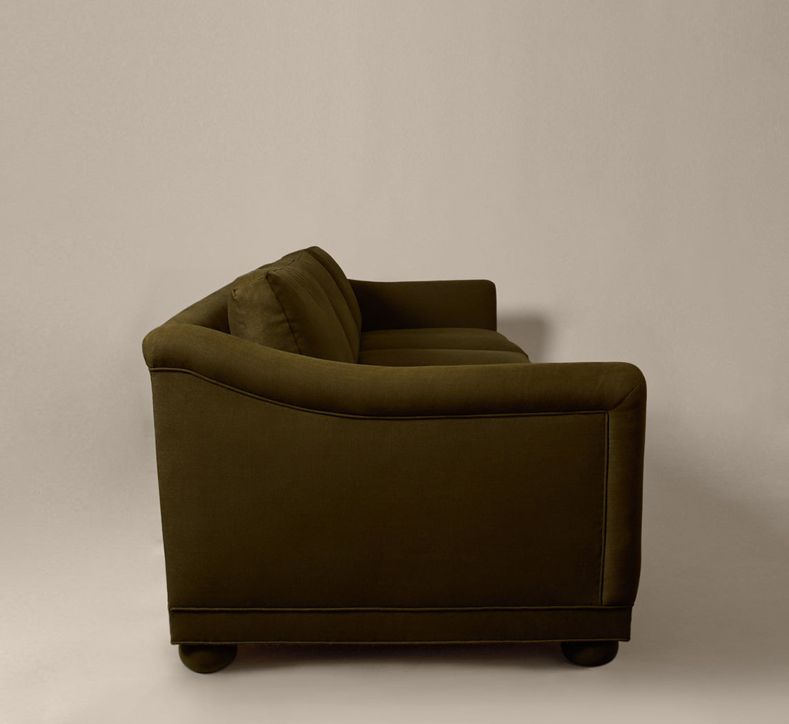 PIERCE & WARD SATURDAY SOFA IN BLANKET GREEN LINEN