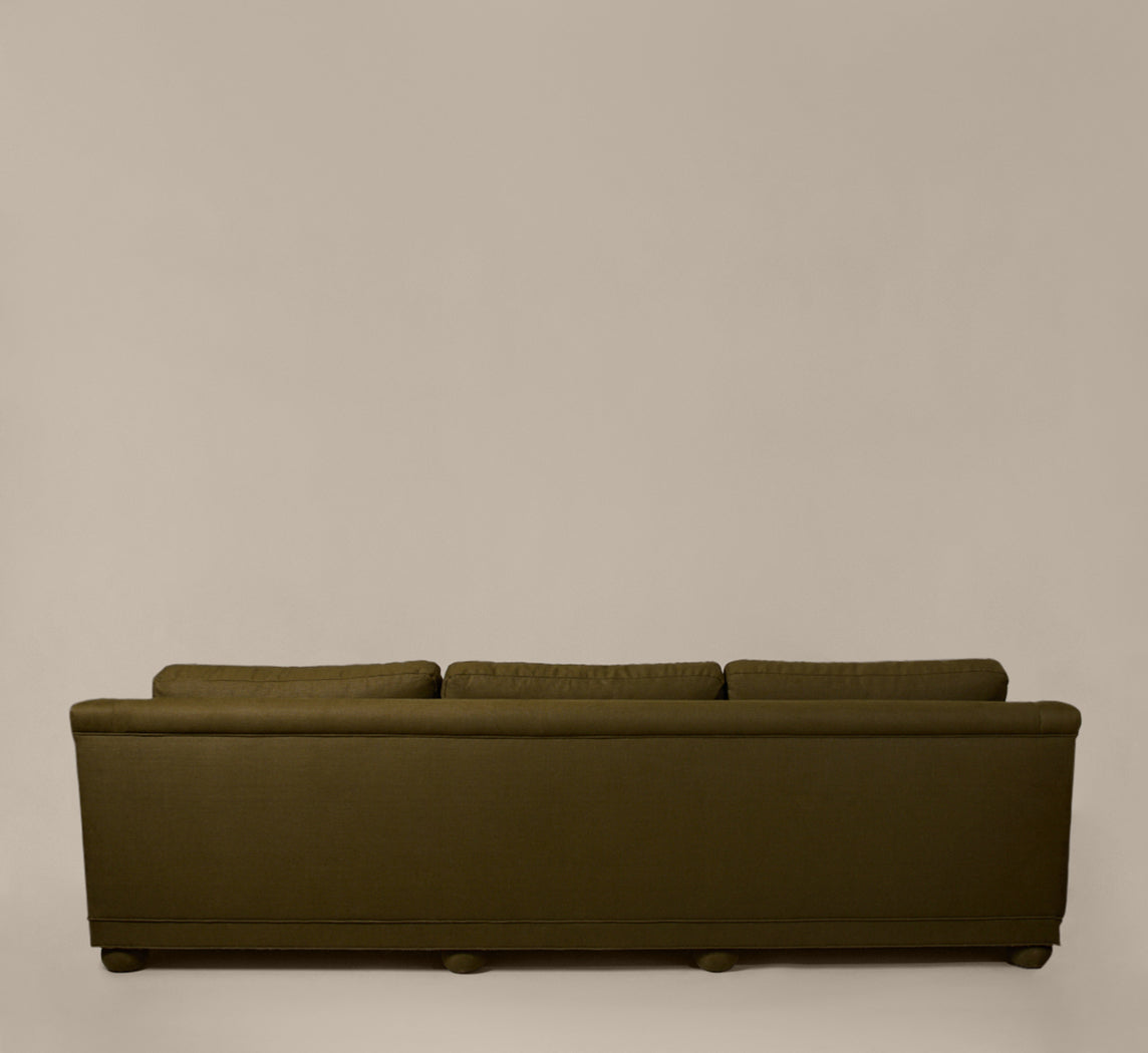 PIERCE & WARD SATURDAY SOFA IN BLANKET GREEN LINEN