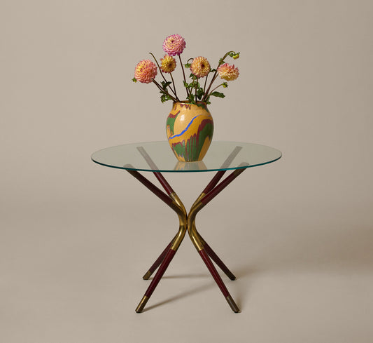 MIDCENTURY ITALIAN GLASS COFFEE TABLE ATTR. TO CESARE LACCA