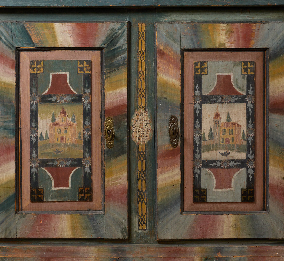 19TH CENTURY SCANDINAVIAN PAINTED CANOPY BED