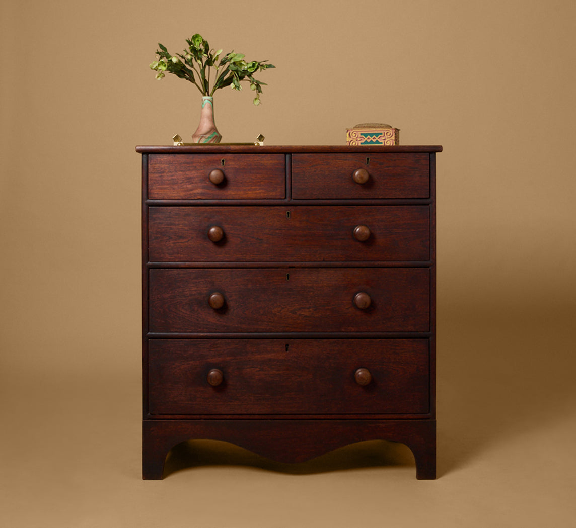 EARLY AMERICAN CHERRY CHEST OF DRAWERS