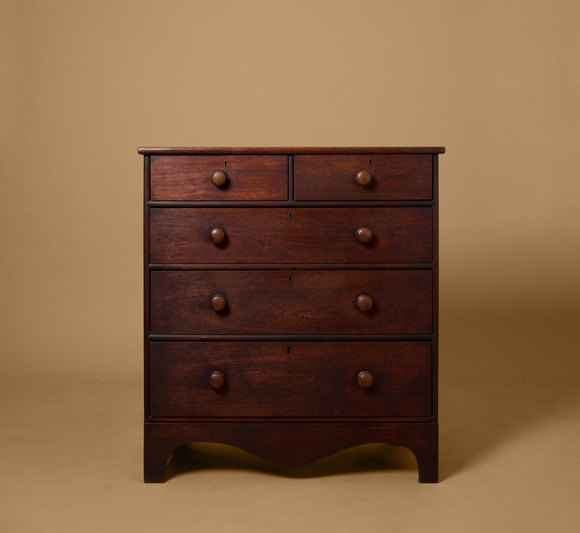 EARLY AMERICAN CHERRY CHEST OF DRAWERS