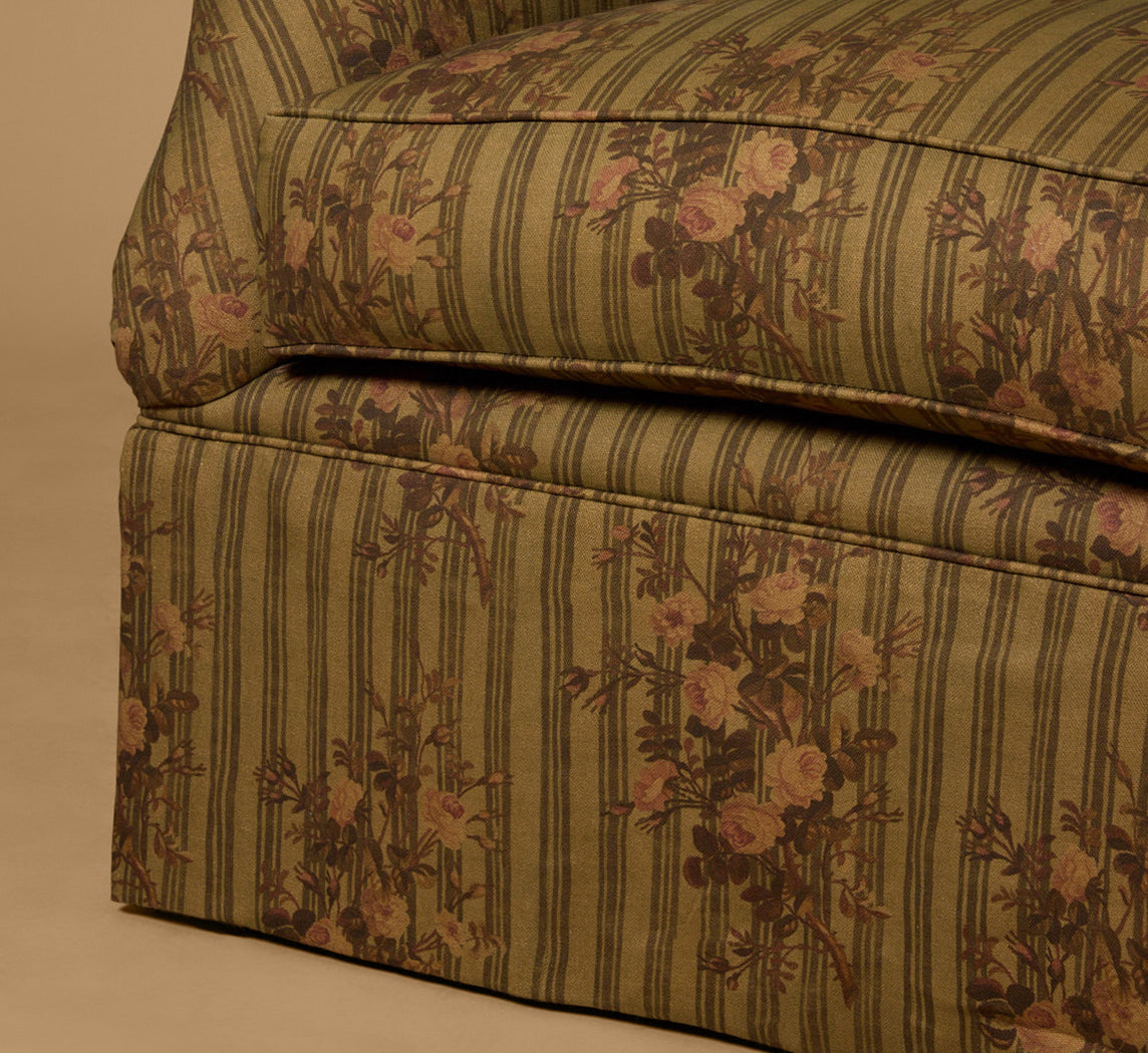 VINTAGE ARMCHAIR IN PIERCE & WARD LADY MADONNA WITH SKIRT