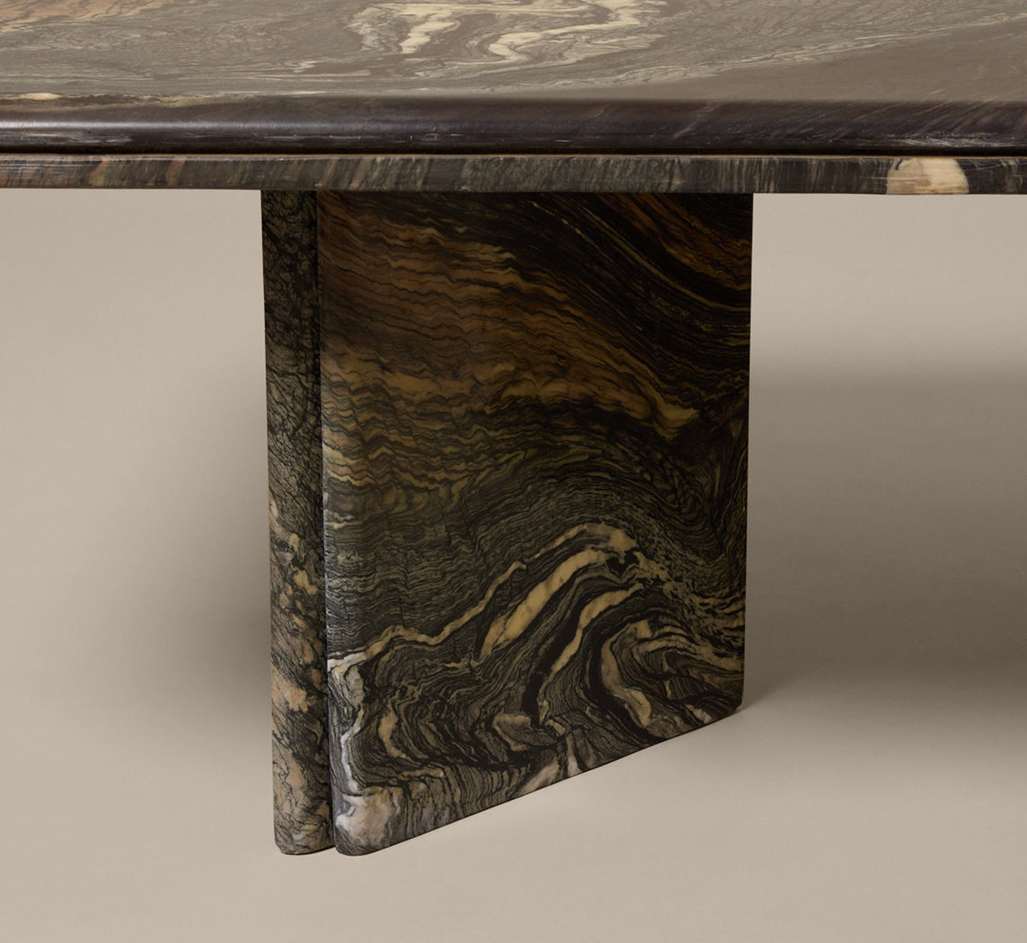 VINTAGE ITALIAN CIPOLLINO MARBLE COFFEE TABLE