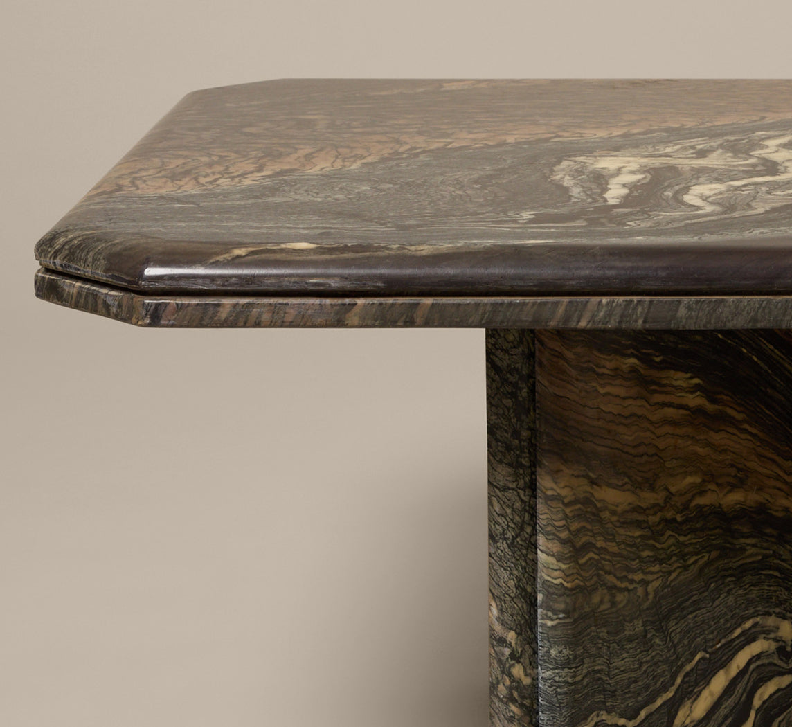 VINTAGE ITALIAN CIPOLLINO MARBLE COFFEE TABLE