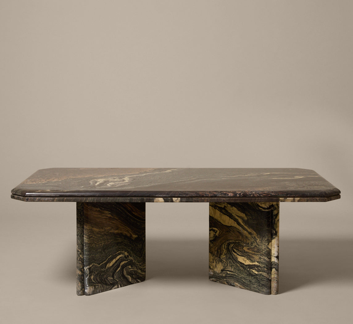 VINTAGE ITALIAN CIPOLLINO MARBLE COFFEE TABLE
