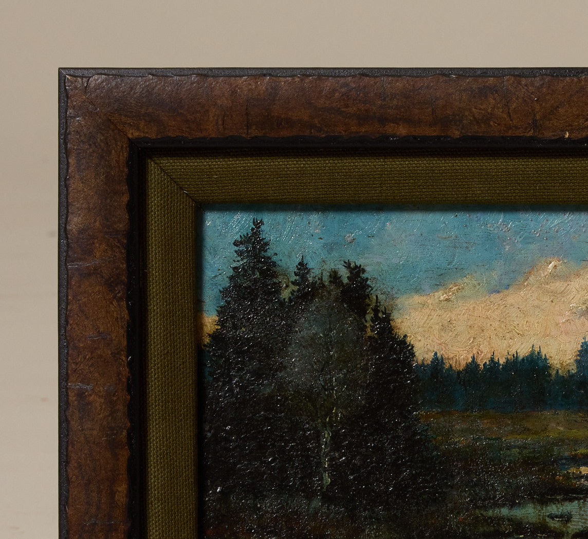 PETITE EARLY 20TH CENTURY GERMAN MARSH LANDSCAPE