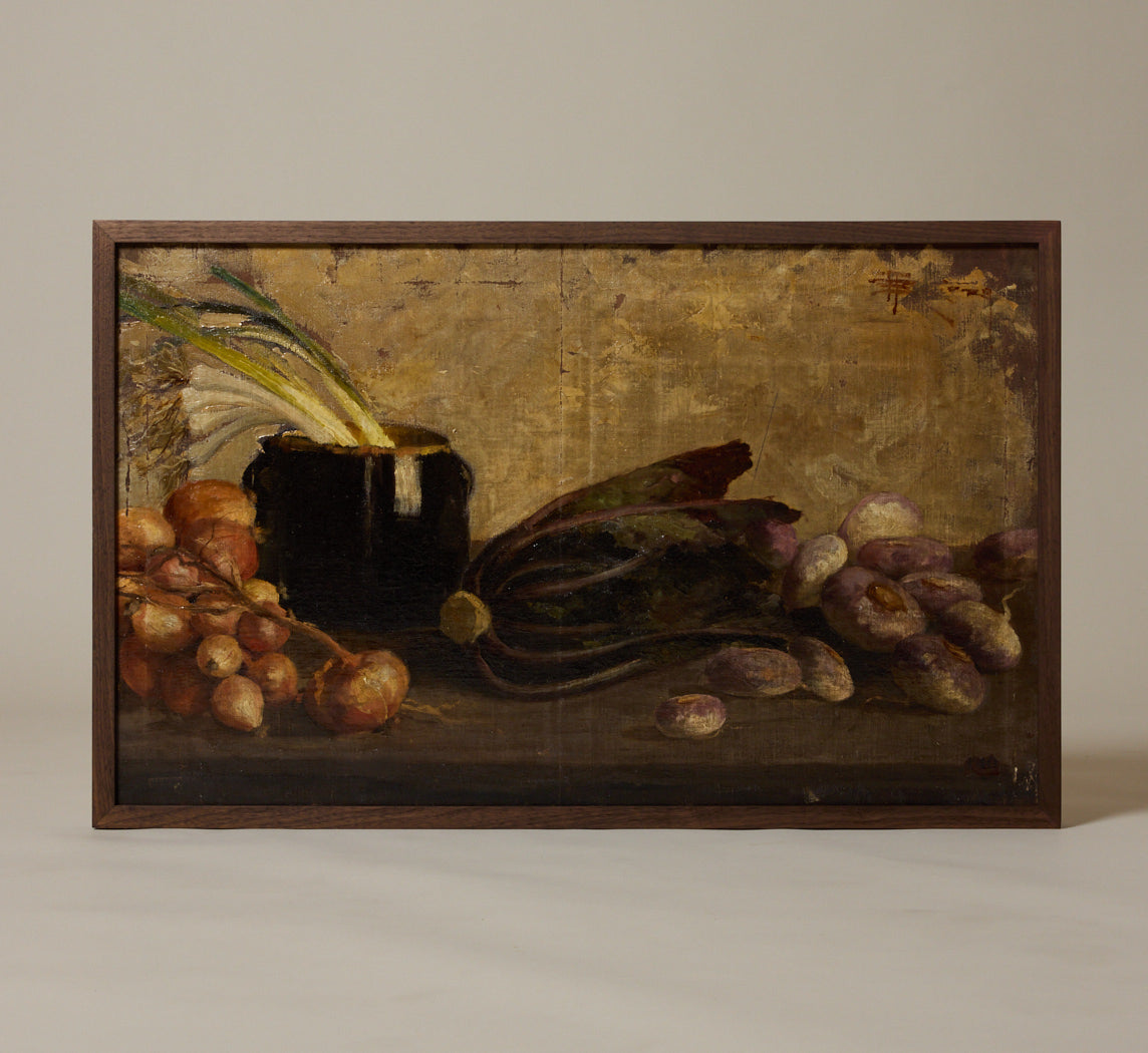 EARLY 20TH CENTURY ITALIAN  STILL LIFE WITH ALLIUM