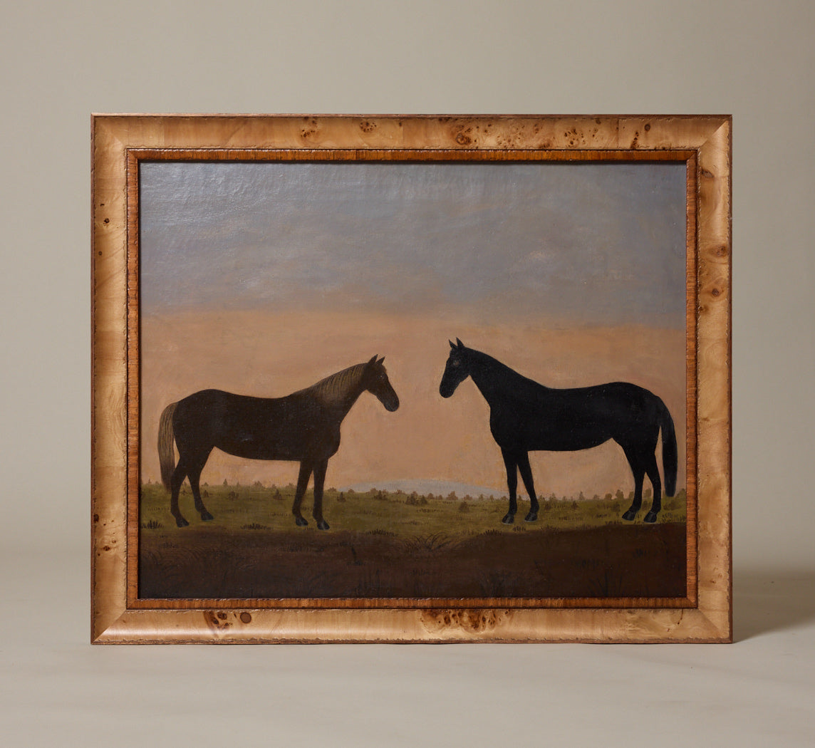 CIRCA 1860S AMERICAN HORSE LANDSCAPE, SIGNED