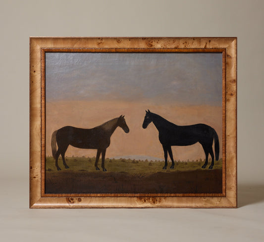 CIRCA 1860S AMERICAN HORSE LANDSCAPE, SIGNED