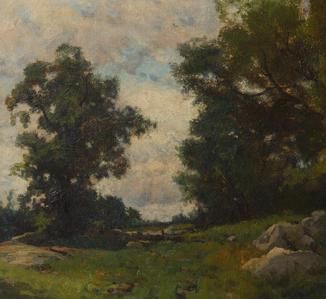 LATE 19TH CENTURY AMERICAN FOREST LANDSCAPE BY FRANKLIN DE HAVEN (1856-1934)